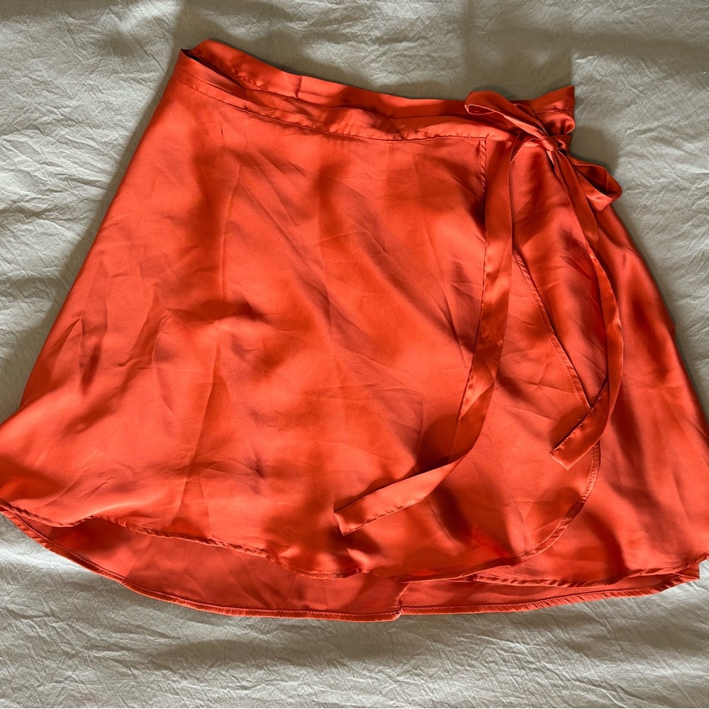 Urban Outfitters Copper Ballerina Wrap Mini Skirt